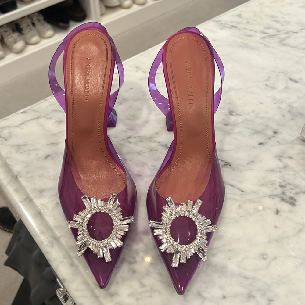 Worn 1x Amina Muaddi heels!!